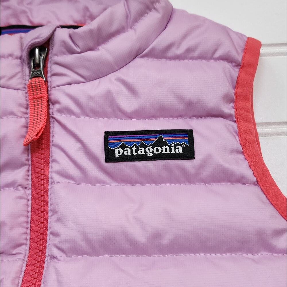 Patagonia Baby Toddler Down Sweater Vest Size 12-18 Months Pink - Picture 5 of 6
